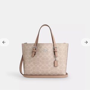 Coach Beige Signature Tote